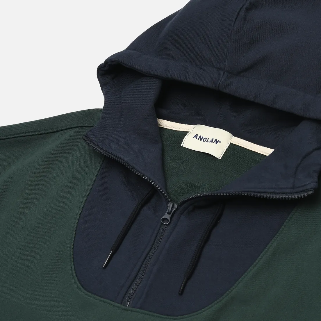 Anglan Мужская толстовка Wrap Half Zip Hoodie