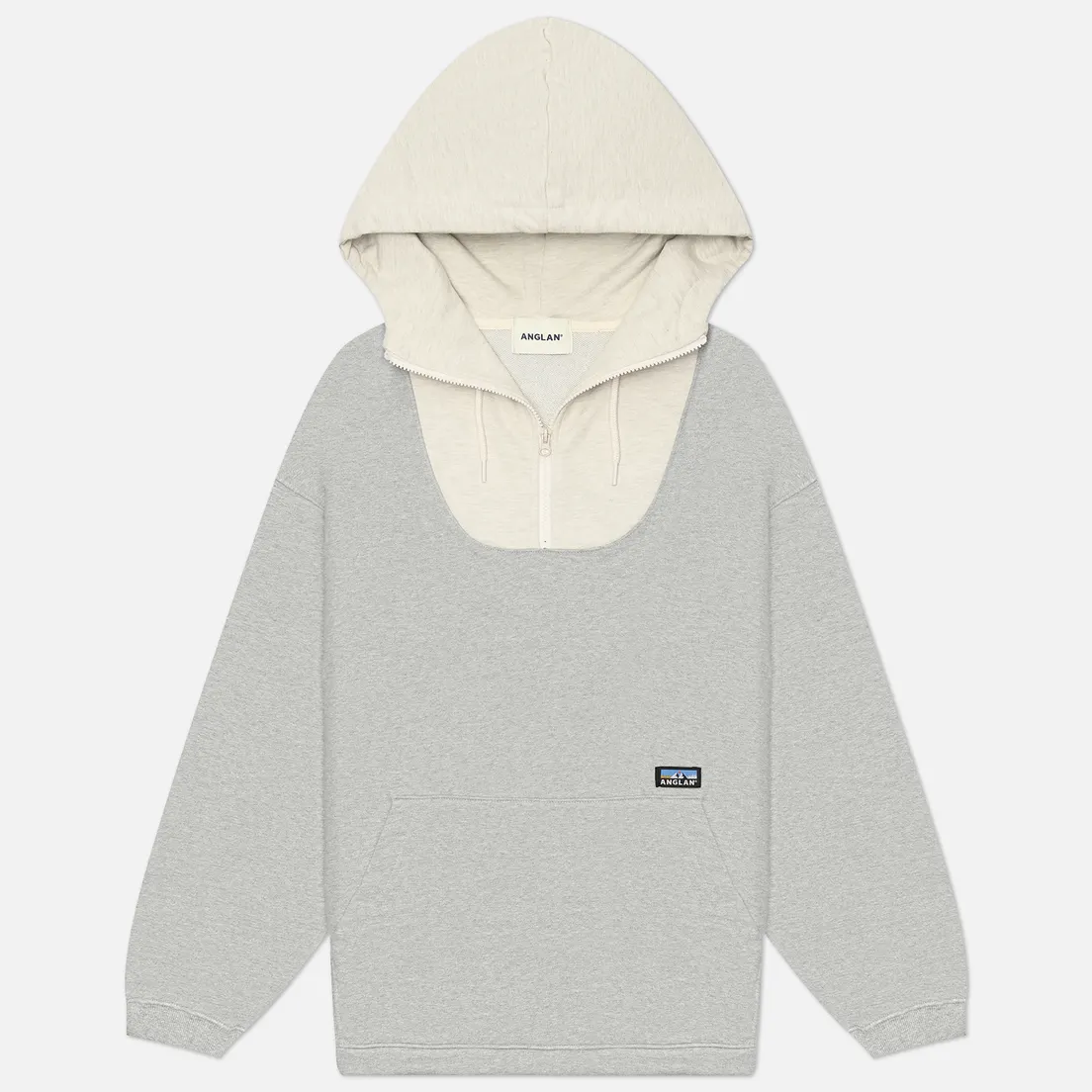 Anglan Мужская толстовка Wrap Half Zip Hoodie