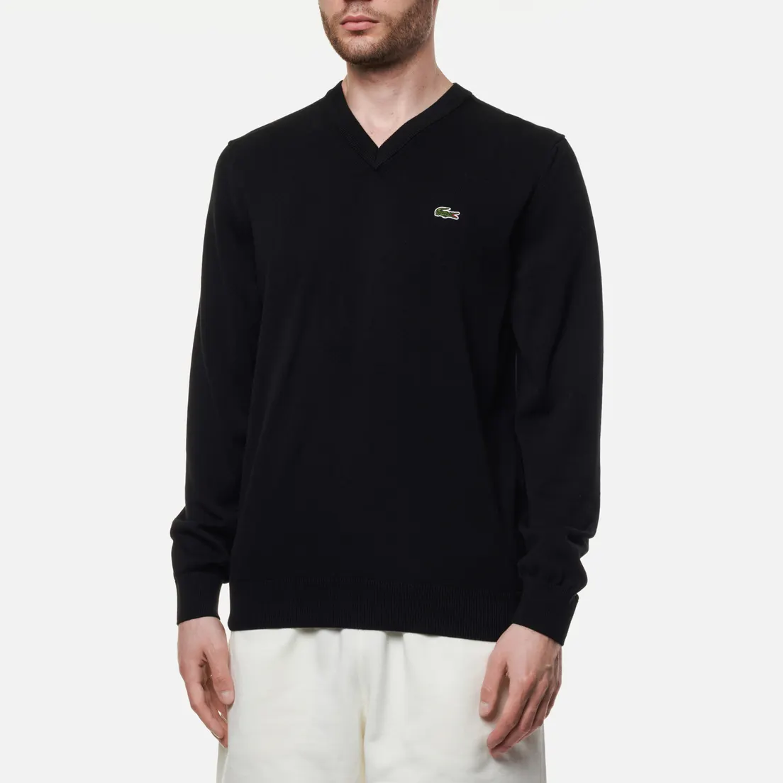 Lacoste Мужской свитер Embroidered Croc Logo Organic Cotton