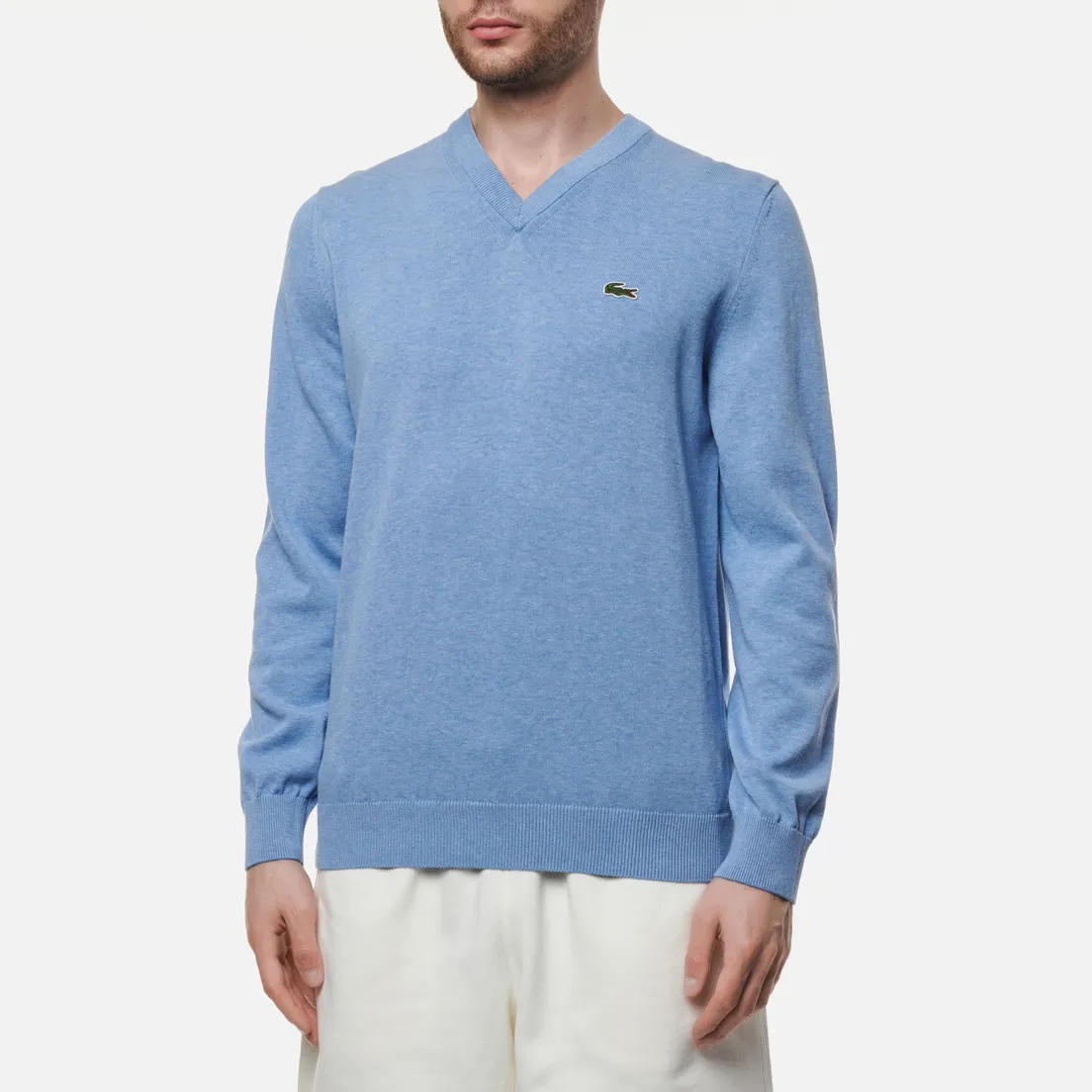 Lacoste Мужской свитер Embroidered Croc Logo Organic Cotton