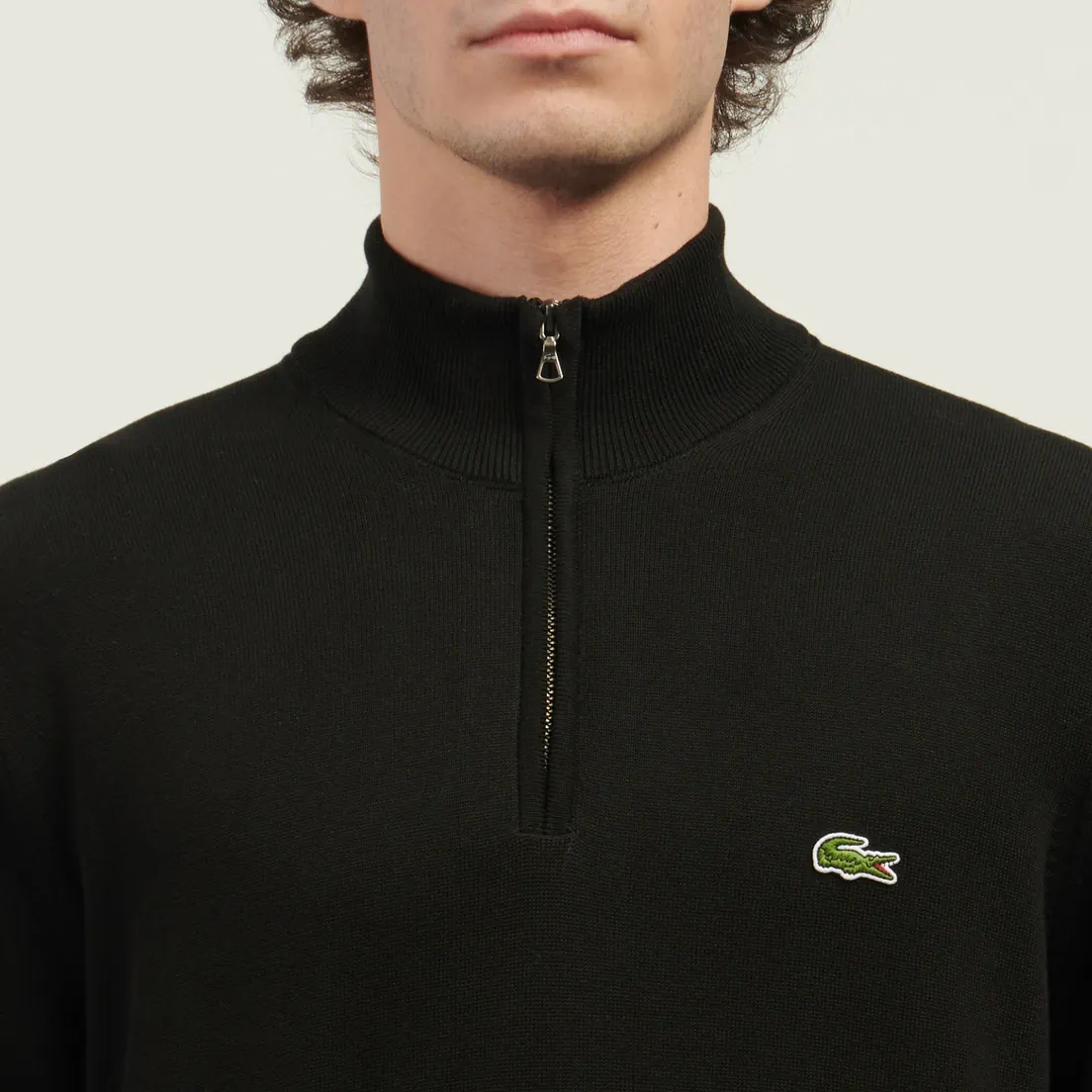 Lacoste Мужской свитер Embroidered Crocodile Half-Zip
