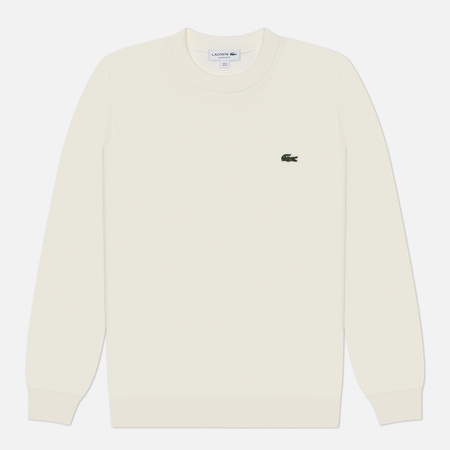   Brandshop Мужской свитер Lacoste Crew Neck Organic Cotton, цвет белый, размер XL