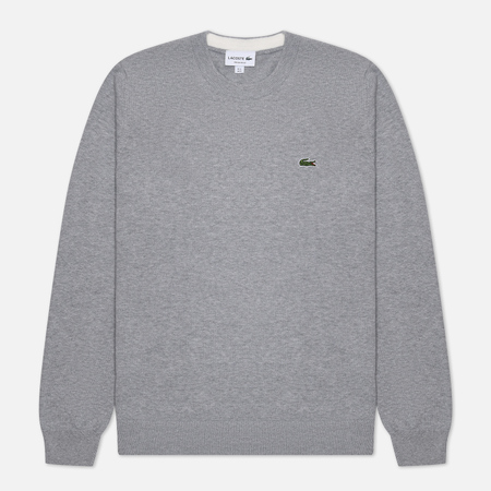 Мужской свитер Lacoste Crew Neck Organic Cotton, цвет серый, размер M