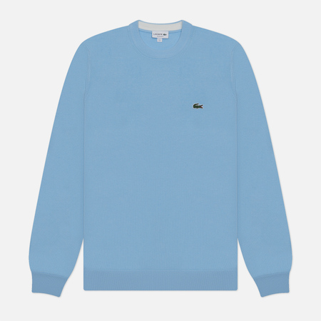  Мужской свитер Lacoste Crew Neck Organic Cotton, цвет голубой, размер XXL