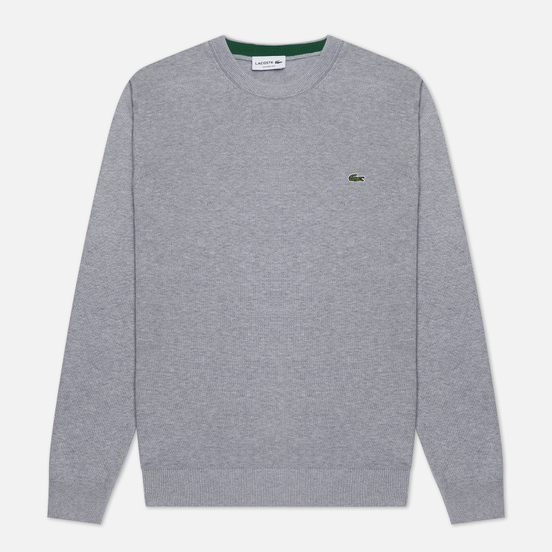 Мужской свитер Lacoste Classic Fit Embroidered Crocodile Silver Chine