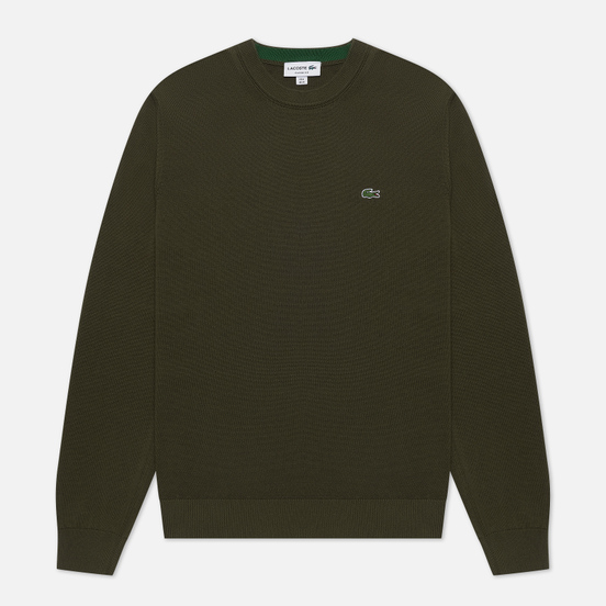 Мужской свитер Lacoste Classic Fit Embroidered Crocodile Khaki Green