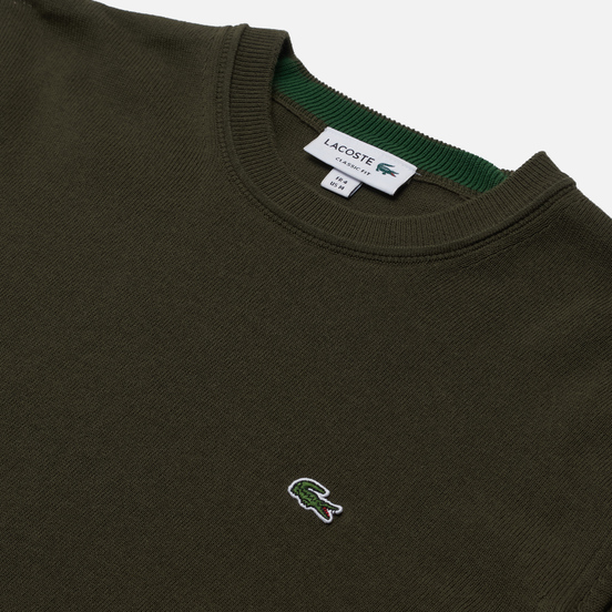 Мужской свитер Lacoste Classic Fit Embroidered Crocodile Khaki Green