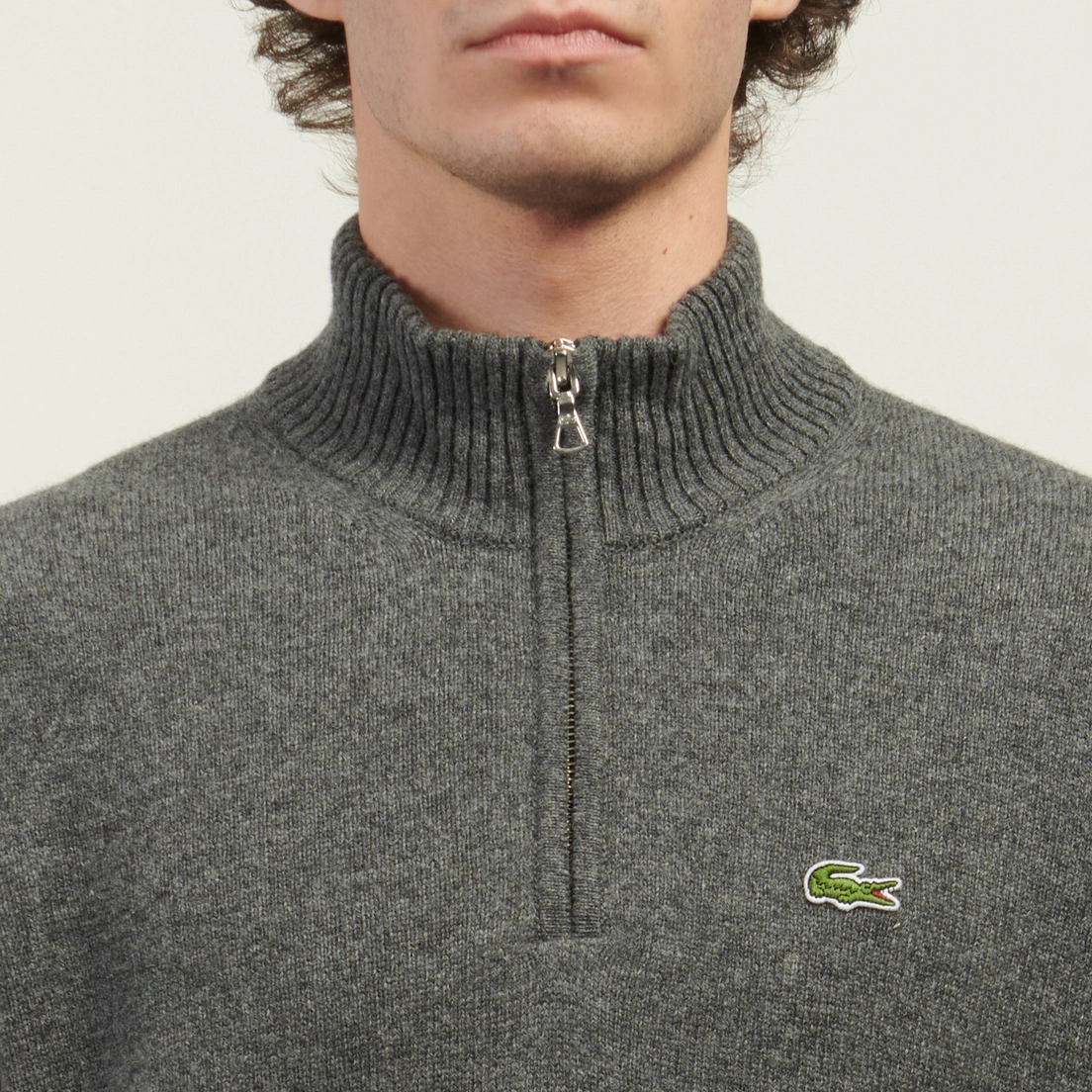 Lacoste Мужской свитер Zipped High Neck Carded Wool