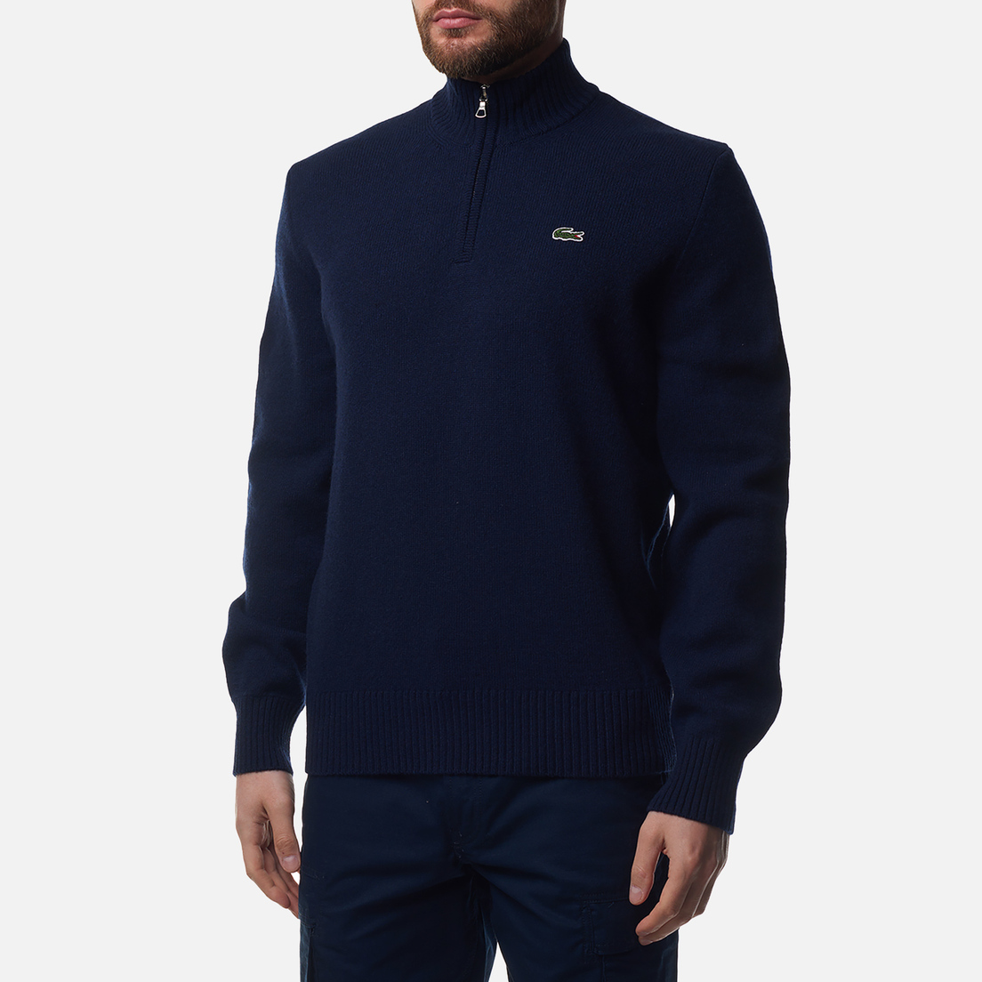 Lacoste Мужской свитер Zipped High Neck Carded Wool