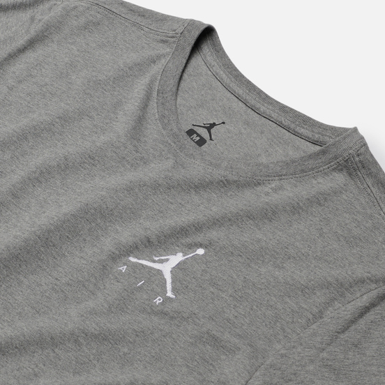 Мужская футболка Jordan Jumpman Air Embroidered Carbon Heather/White