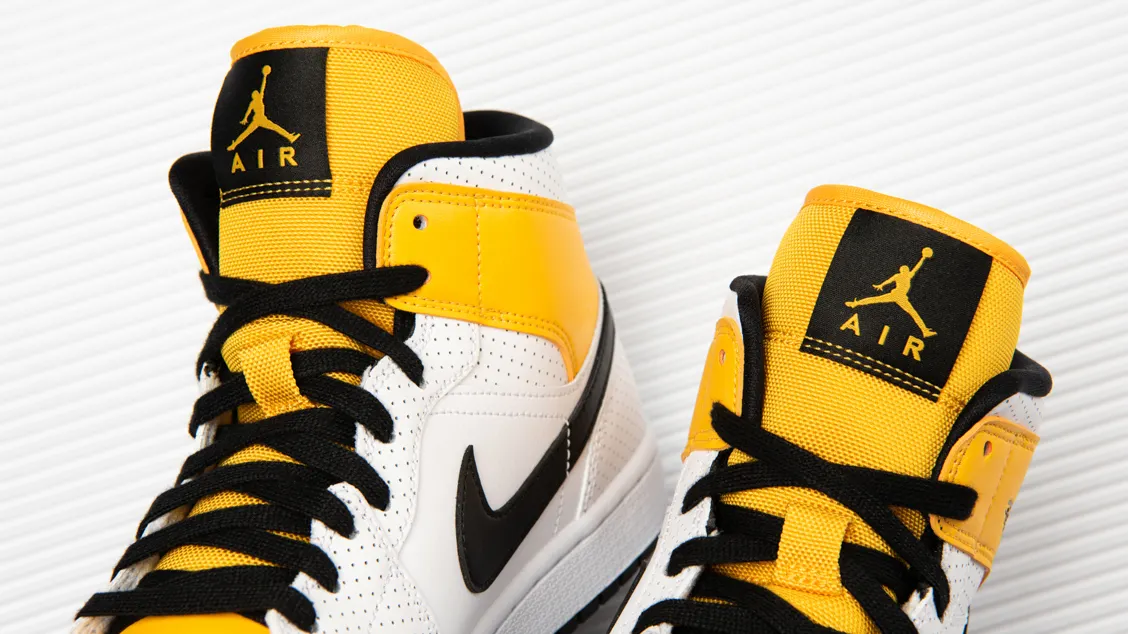 Air Jordan 1 Mid University Gold WMNS: оттенки лета