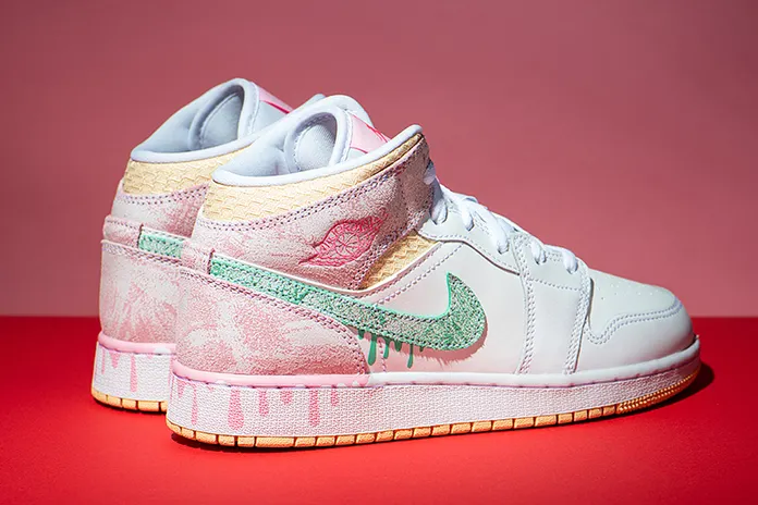 Air Jordan 1 Mid SE GS Paint Drip