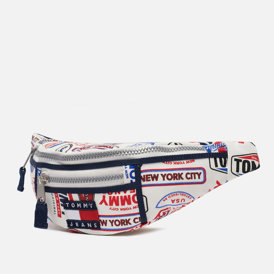 Сумка на пояс Tommy Jeans Heritage Print Canvas Logo Print/White