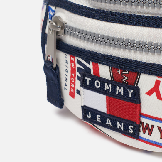 Сумка на пояс Tommy Jeans Heritage Print Canvas Logo Print/White