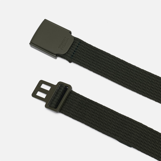 Ремень Tommy Jeans Plaque Buckle Webbing Dark Olive