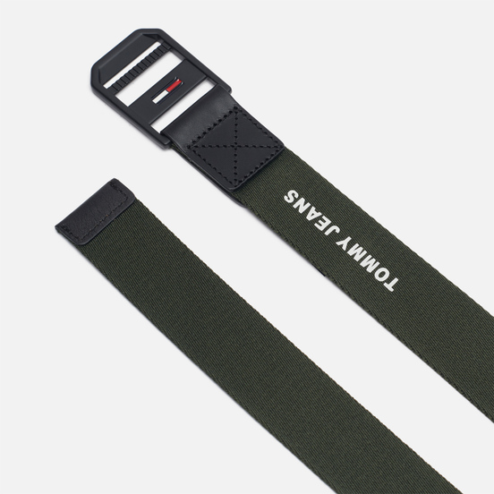Ремень Tommy Jeans Essential Webbing Logo Dark Olive