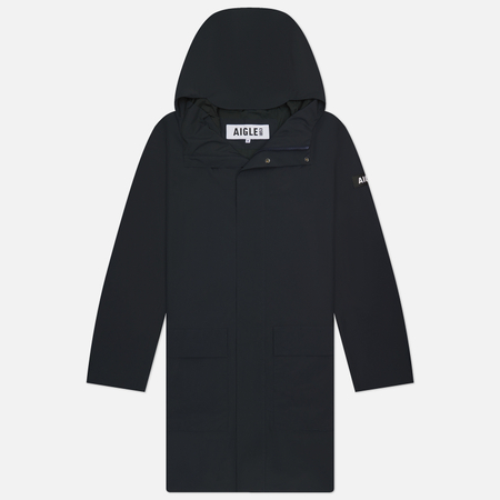 фото Мужская куртка парка aigle long hooded mtd, цвет чёрный, размер m