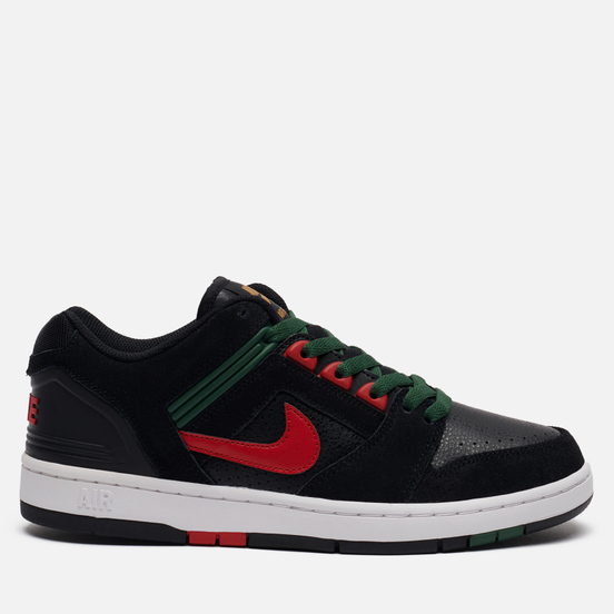 Мужские кроссовки Nike SB Air Force II Low Deep Forest Black/Gym Red/Deep Forest