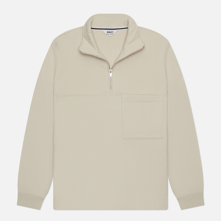 фото Мужская толстовка aigle brushed half zip stand collar, цвет бежевый, размер s