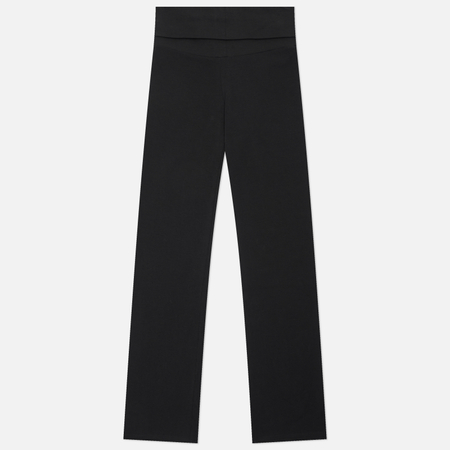 Женские брюки SKIMS Cotton Jersey Foldover, цвет чёрный