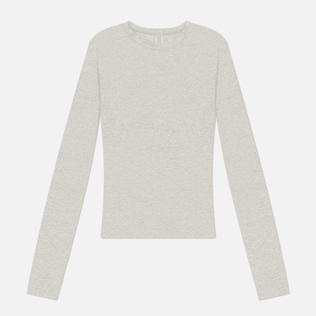 Женский лонгслив SKIMS Cotton Jersey, цвет серый