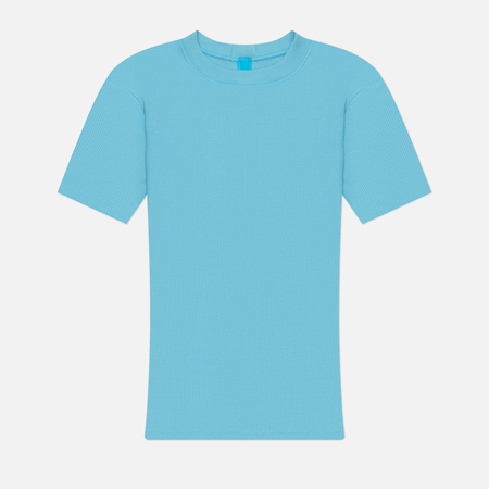 Женская футболка SKIMS Cotton Rib, цвет голубой