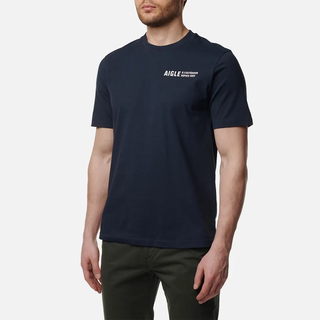 Aigle Мужская футболка Printed Logo Crew Neck