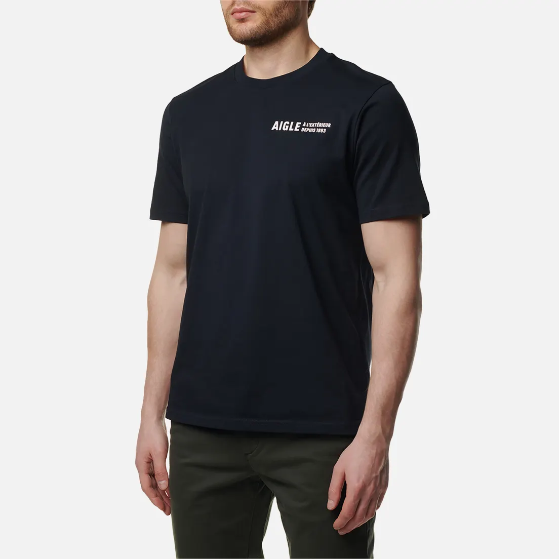 Aigle Мужская футболка Printed Logo Crew Neck