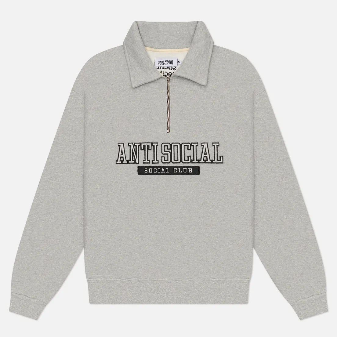 Anti Social Social Club Мужская толстовка Felt The Same Applique Quarter-Zip