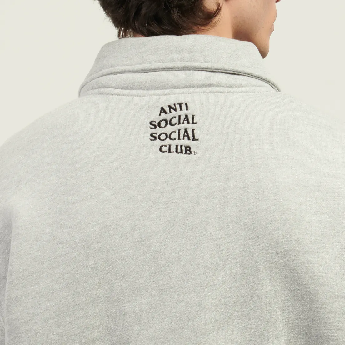 Anti Social Social Club Мужская толстовка Felt The Same Applique Quarter-Zip