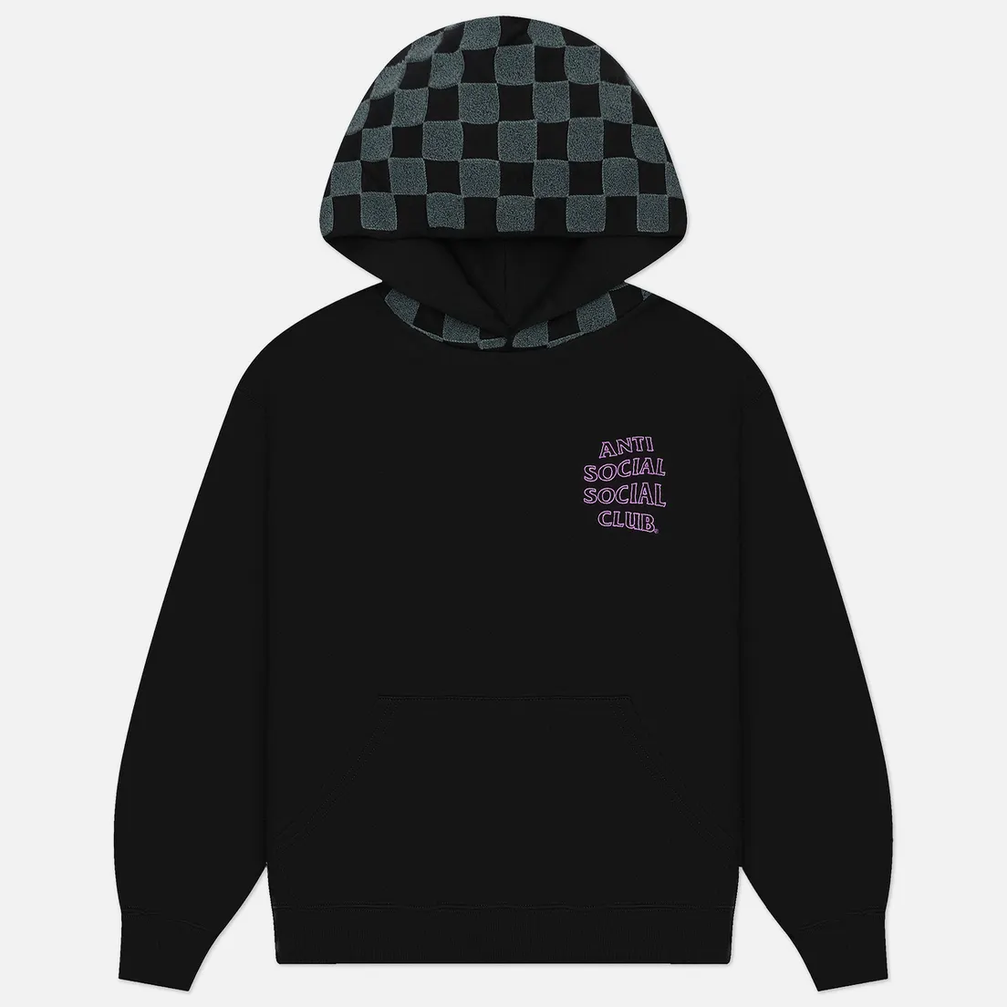 Anti Social Social Club Мужская толстовка Chenille Checkered Hoodie