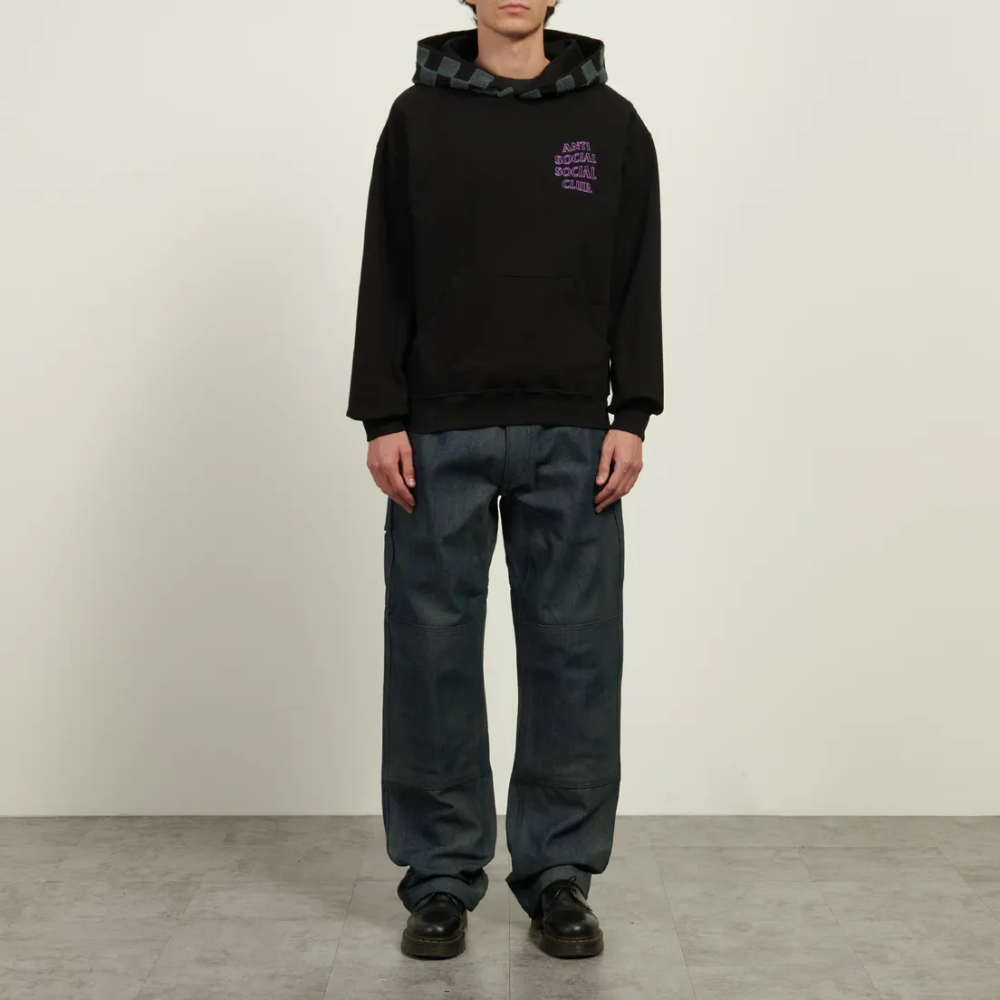 Anti Social Social Club Мужская толстовка Chenille Checkered Hoodie