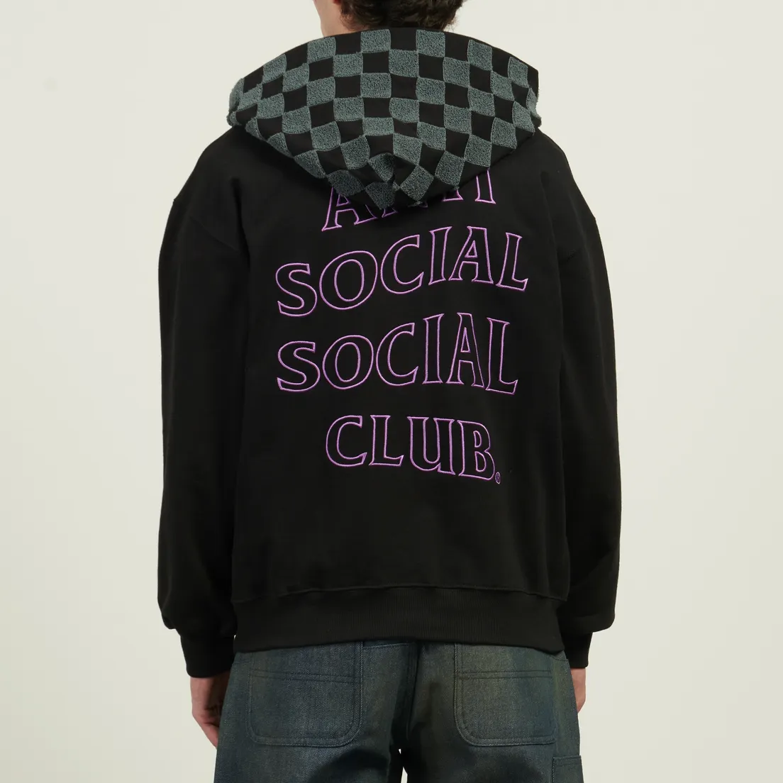 Anti Social Social Club Мужская толстовка Chenille Checkered Hoodie