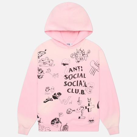 Мужская толстовка Anti Social Social Club Illustrated Hoodie, цвет розовый, размер S