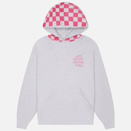 Мужская толстовка Anti Social Social Club Checkered Flag Hoodie, цвет серый, размер XL