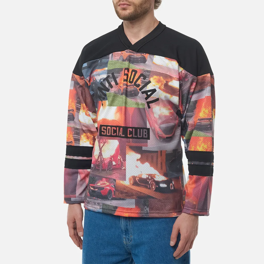 Anti Social Social Club Мужской лонгслив Burnout Hockey Jersey