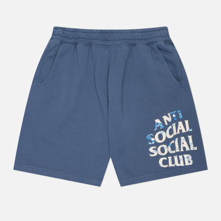 Мужские шорты Anti Social Social Club Tonkatsu: Boro Wave, цвет синий, размер S
