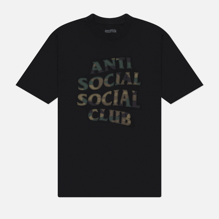 Мужская футболка Anti Social Social Club Camo Applique, цвет чёрный, размер S