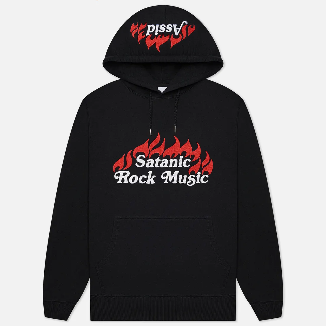 ASSID Мужская толстовка Satanic Rock Music Embroidered Hoodie