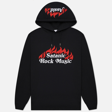 Мужская толстовка ASSID Satanic Rock Music Embroidered Hoodie, цвет чёрный, размер S