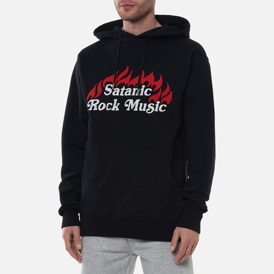 Мужская толстовка ASSID Satanic Rock Music Embroidered Hoodie Black
