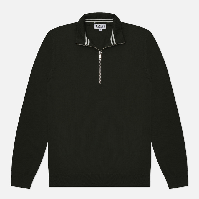 Мужской свитер Aigle Fine Gauge Half-Zipped, цвет зелёный