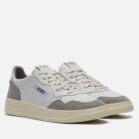 Мужские кроссовки Autry Medalist Low Soft Leather/Suede, цвет белый, размер 42 EU
