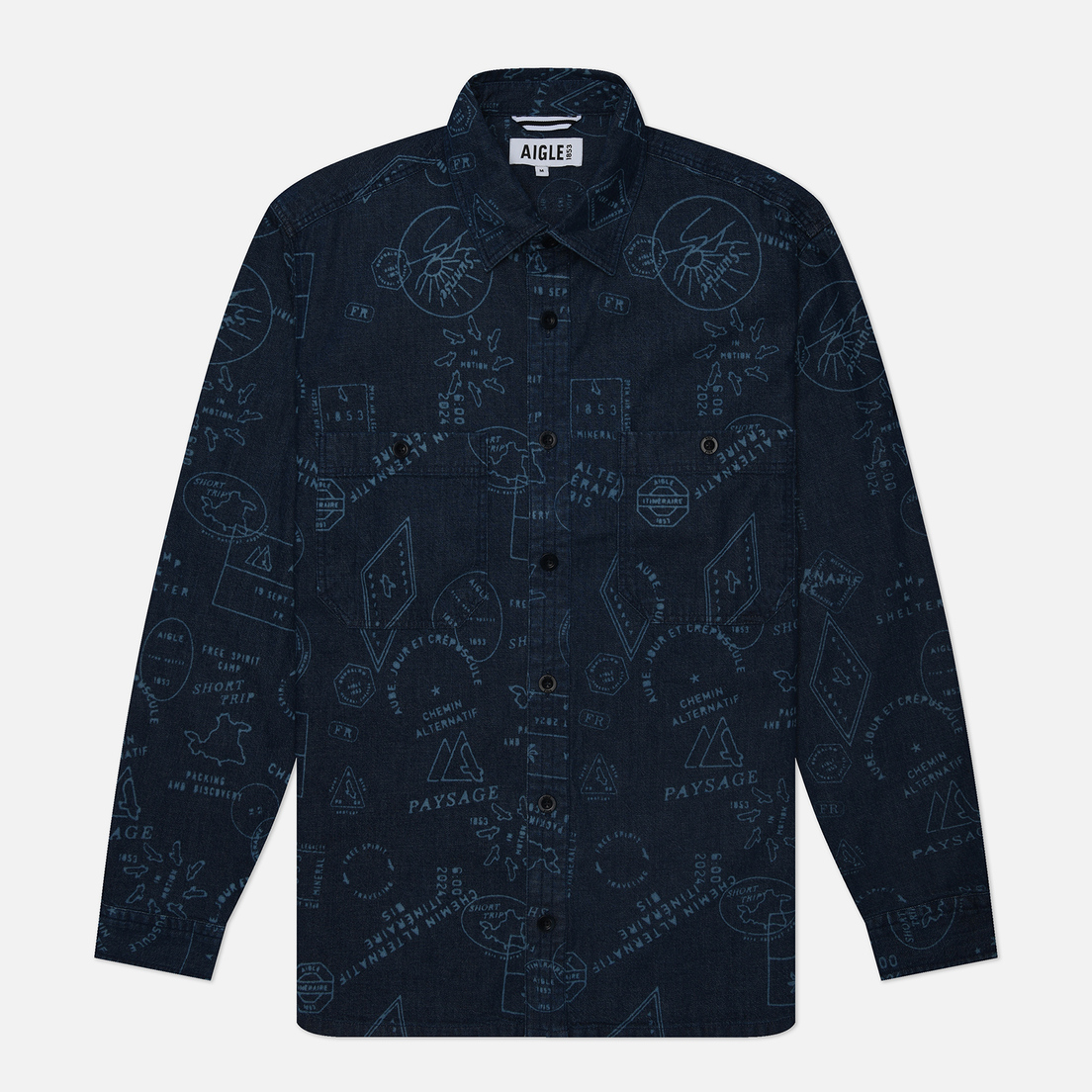 Aigle Мужская рубашка Denim All Over Print