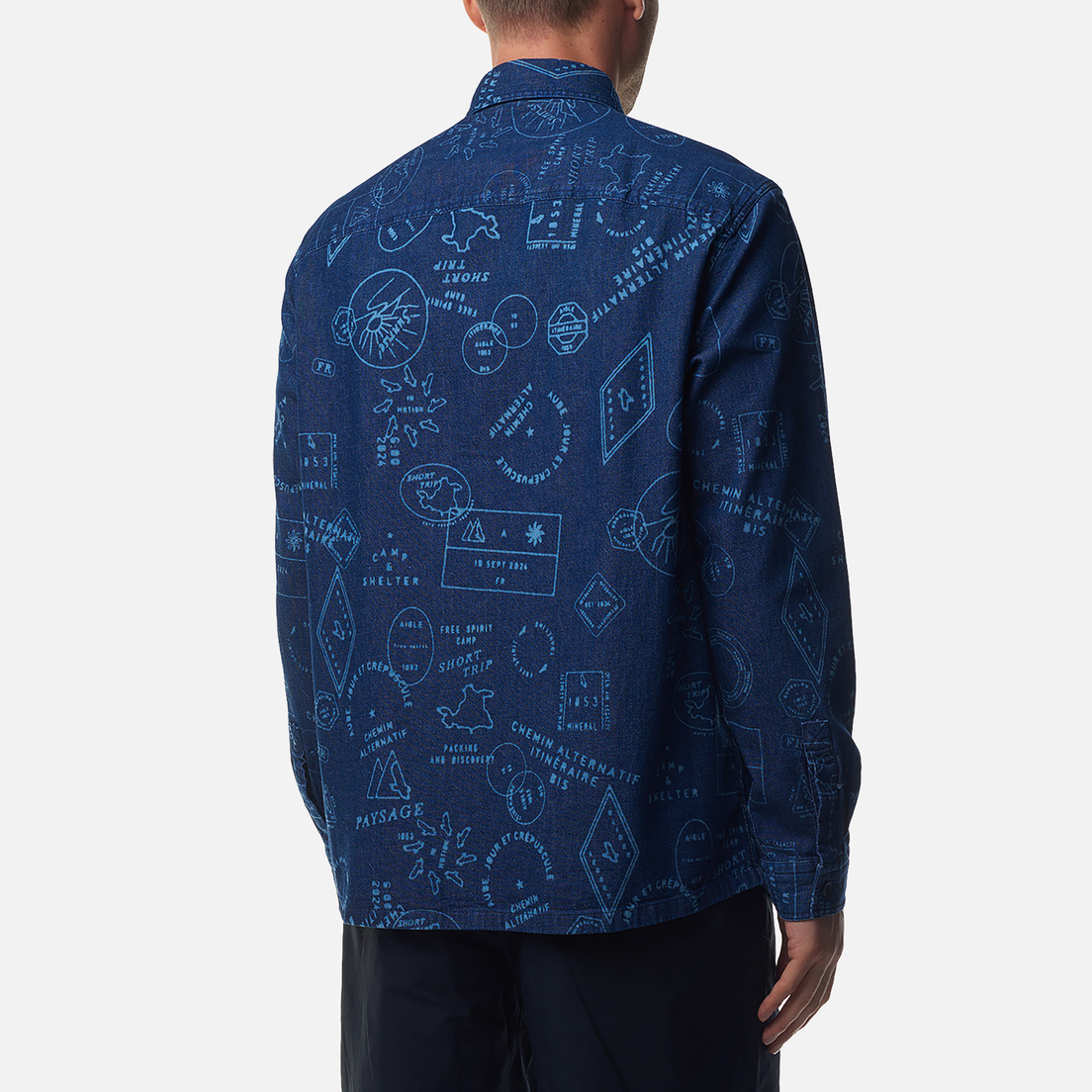 Aigle Мужская рубашка Denim All Over Print