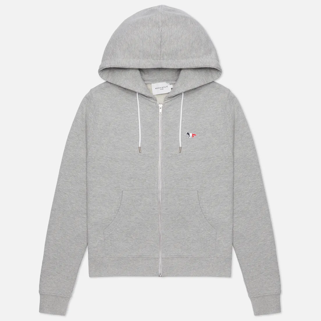 Maison Kitsune Женская толстовка Tricolor Fox Patch Zip Hoodie