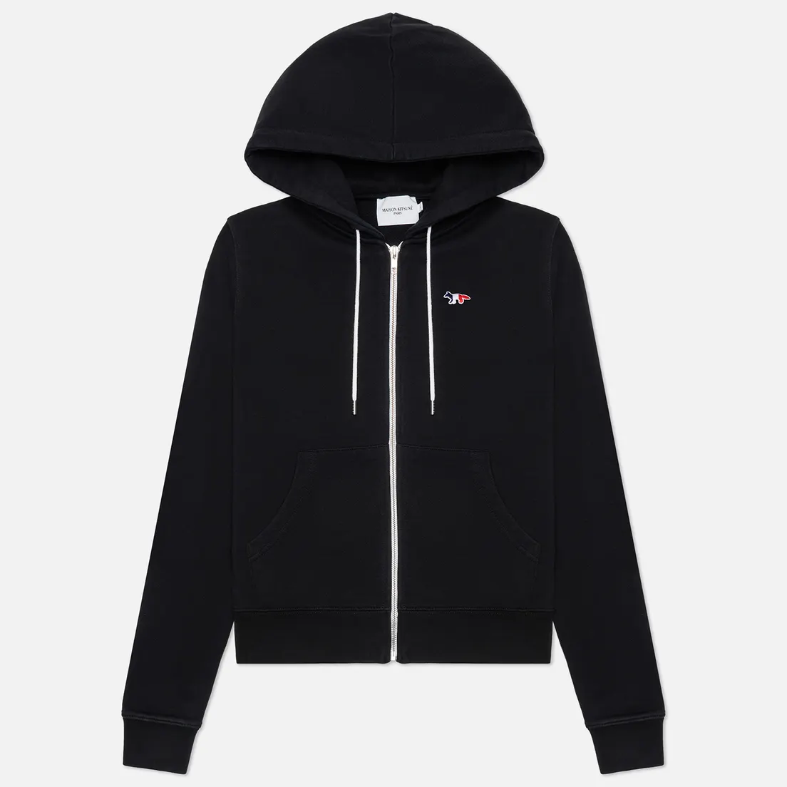 Maison Kitsune Женская толстовка Tricolor Fox Patch Zip Hoodie