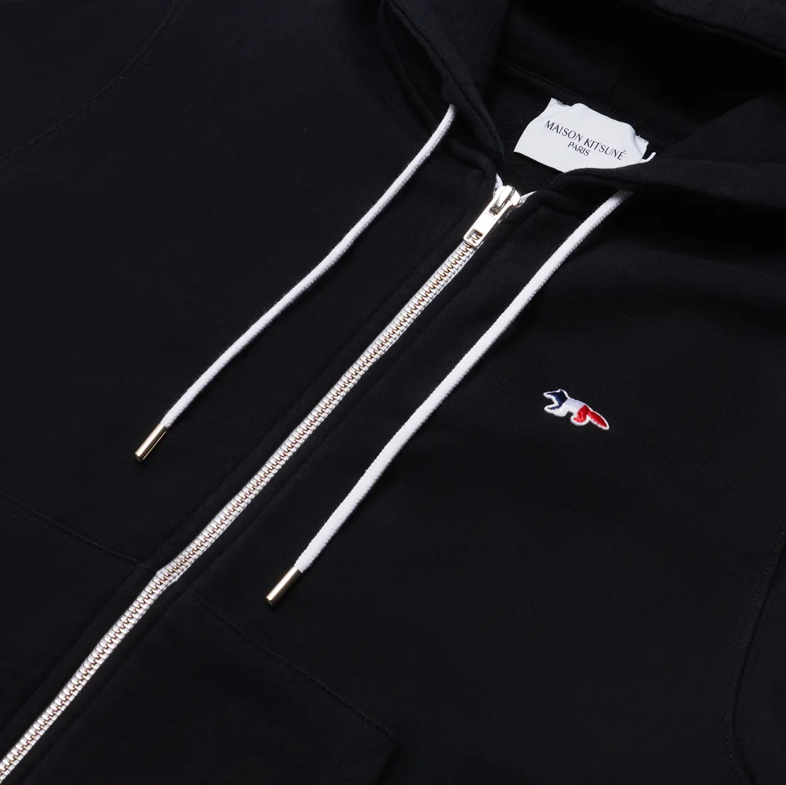 Maison Kitsune Женская толстовка Tricolor Fox Patch Zip Hoodie