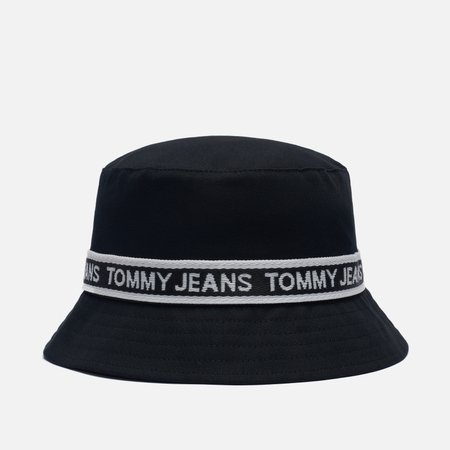 Панама Tommy Jeans Repeat Logo Tape, цвет чёрный