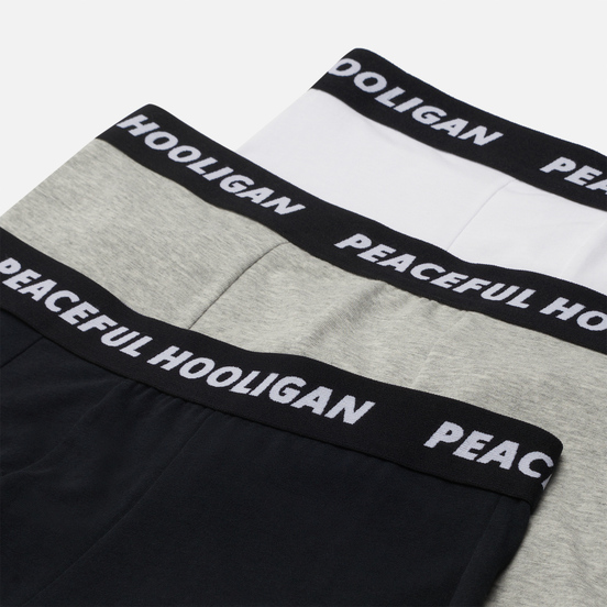 Комплект мужских трусов Peaceful Hooligan Underwear 3-Pack White/Grey/Black